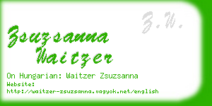 zsuzsanna waitzer business card